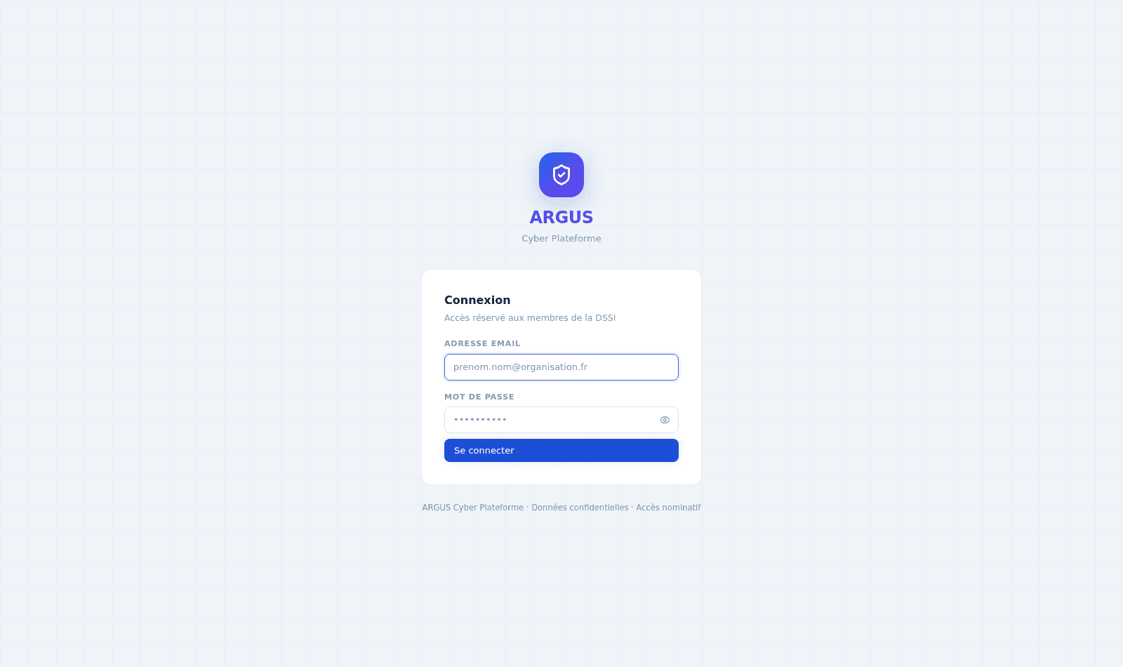 Vue exécutive d’ARGUS — synthèse COMEX de la posture sécurité
